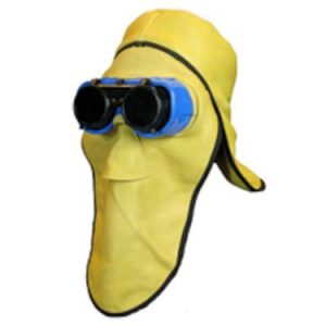 Lasmasker, leder + pet, opklap bril Ø 50 mm