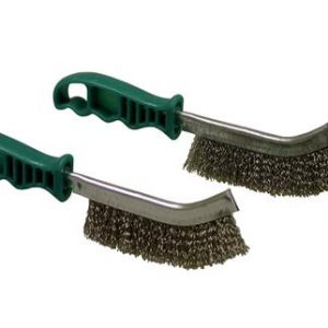 Staalborstel 2 rijen RVS