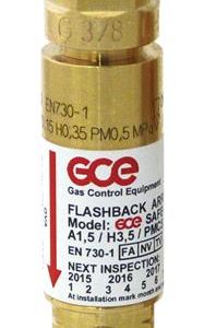 Vlamdover Acetyleen 3/8 " Links, GVA10