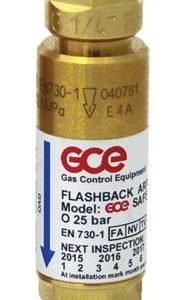 Vlamdover Zuurstof 1/4 " Rechts, GVO10