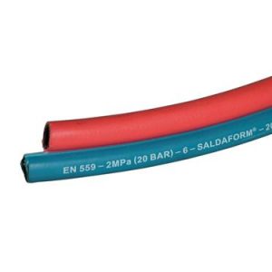 Slang-Tweeling Ac/Zu Ø 6x6 mm, rood/blauw, ISO 3821, 50 mtr.